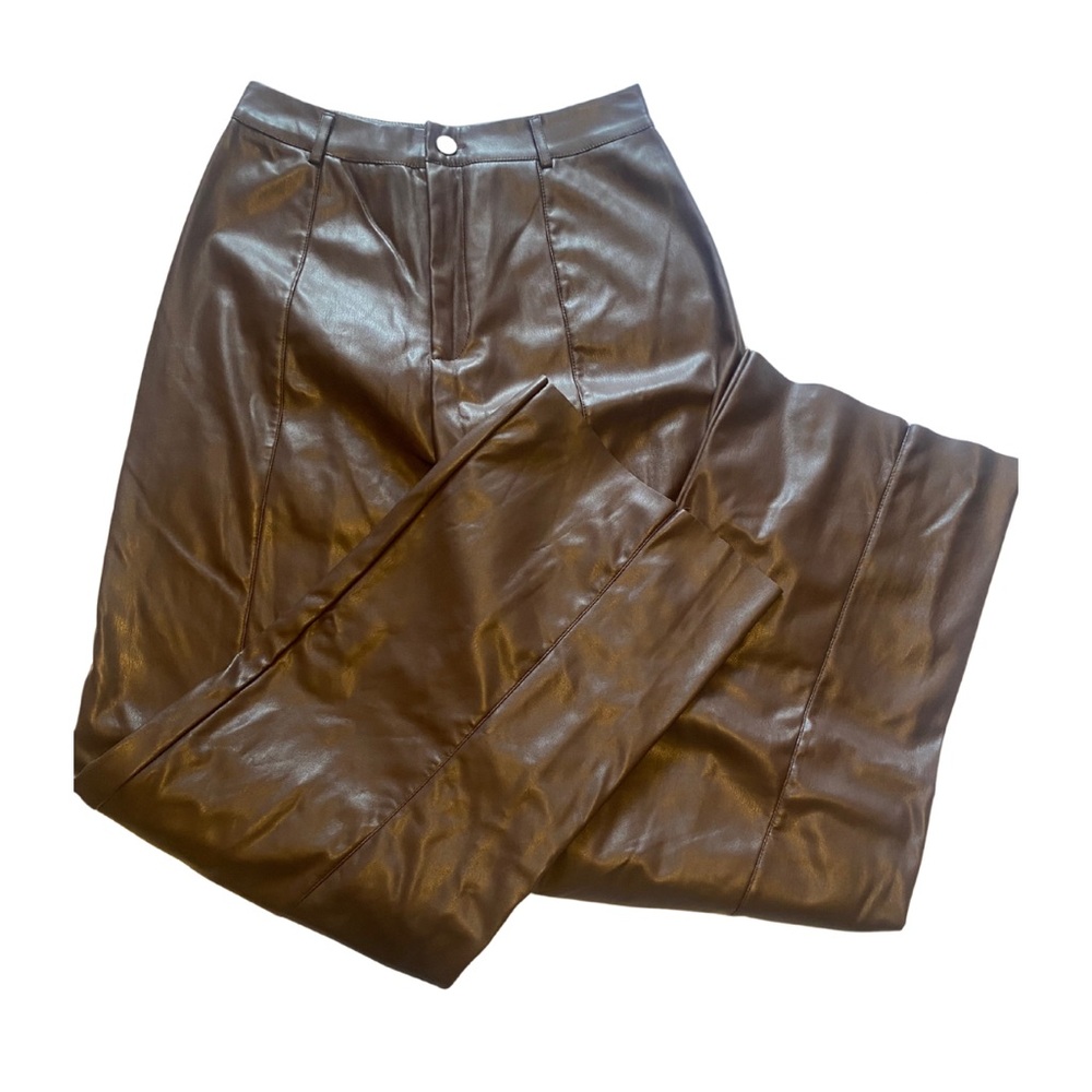 Wet Seal Brown Faux Leather Pants